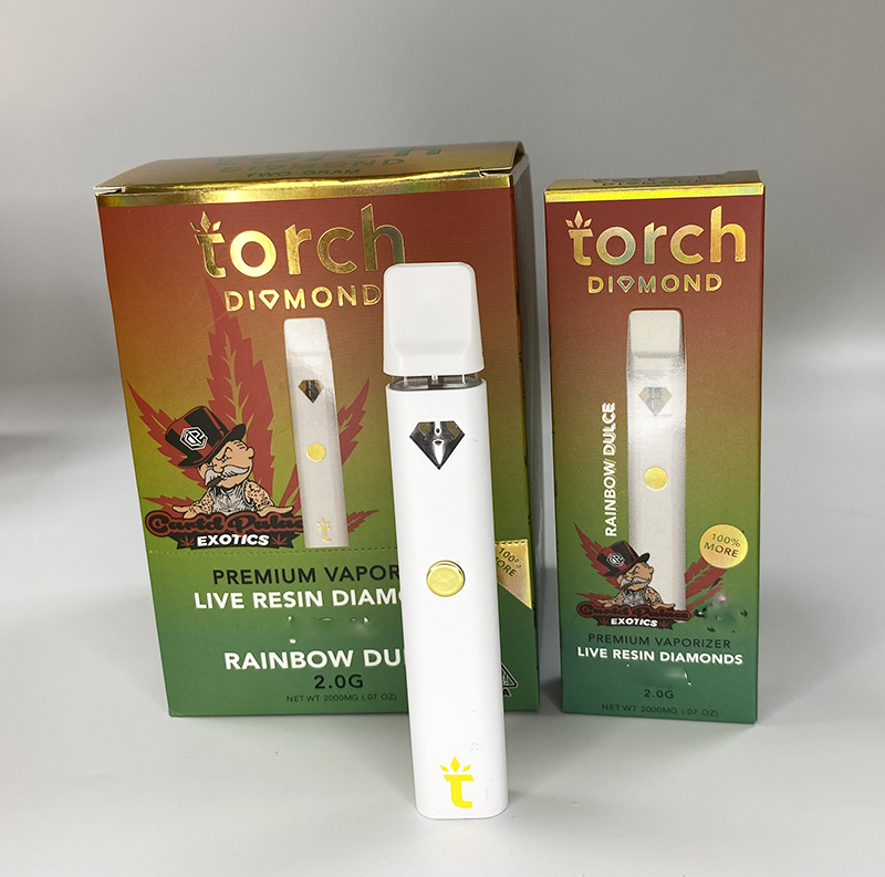 Torch Diamond Disposable E-cigarettes vape pen 280mAh 2.0ml pod Rechargeable Start kits Thick Oil Empty With Packaging Box
Torch Diamond Disposable E-cigarettes vape pen 280mAh 2.0ml pod Rechargeable Start kits Thick Oil Empty With Packaging Box