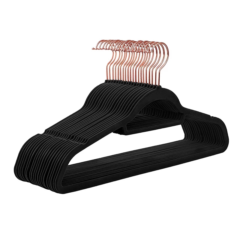 Clothing Hanger Plastic Non-slip Hangers Velvet Magic Clothing Store Coat Ultra Slim Space Saving
