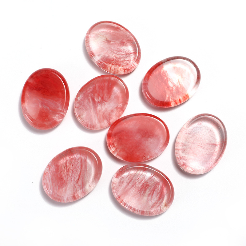 Worry Stone Thumb Gemstone Natural Rose Quartz Healing Crystal Therapy Reiki Treatment Spiritual Minerals Massage