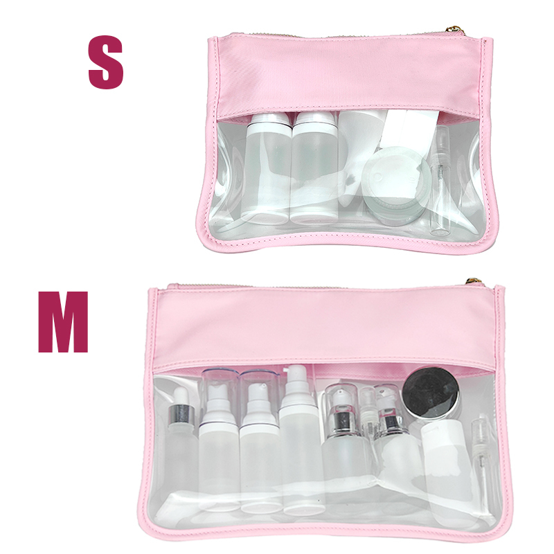 Cosmetic Bags Cases Letter Patches Transparent PVC Clear Travel Make up Pouches Snacks Organizer Factory Direct Sell 220827