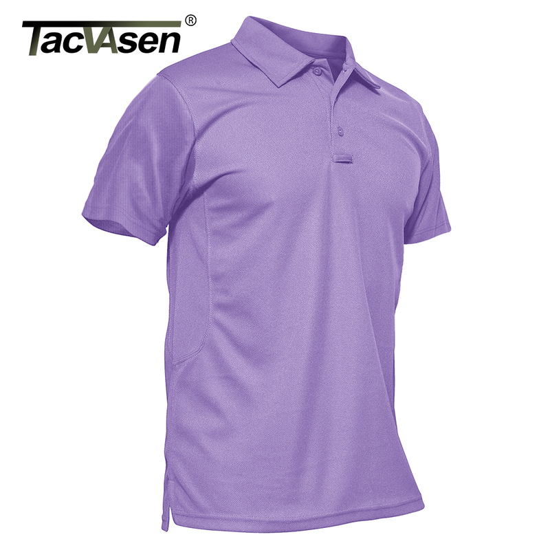 Men's Polos TACVASEN Summer Colorful Fashion Polo Tee Shirts Men's Short Sleeve T-shirt Quick Dry Army Team Work Green T-Shirt Tops Clothing