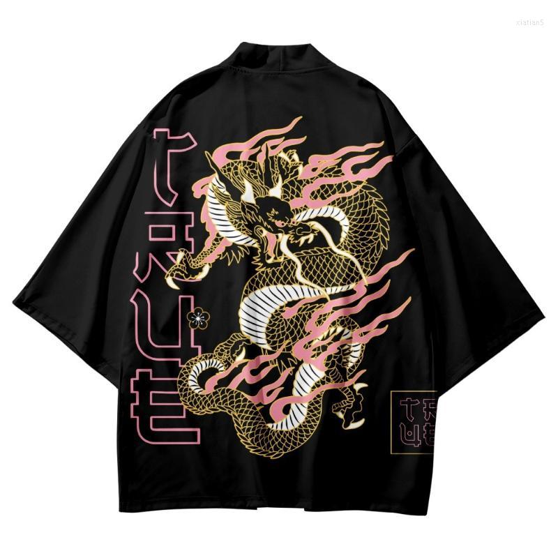 Ethnic Clothing Yukata Cosplay Black Dragon Print Samurai Shirt Haori Kimono Women Men Japanese Anime Asian Streetwear Cardigan
Ethnic Clothing Yukata Cosplay Black Dragon Print Samurai Shirt Haori Kimono Women Men Japanese Anime Asian Streetwear Cardigan