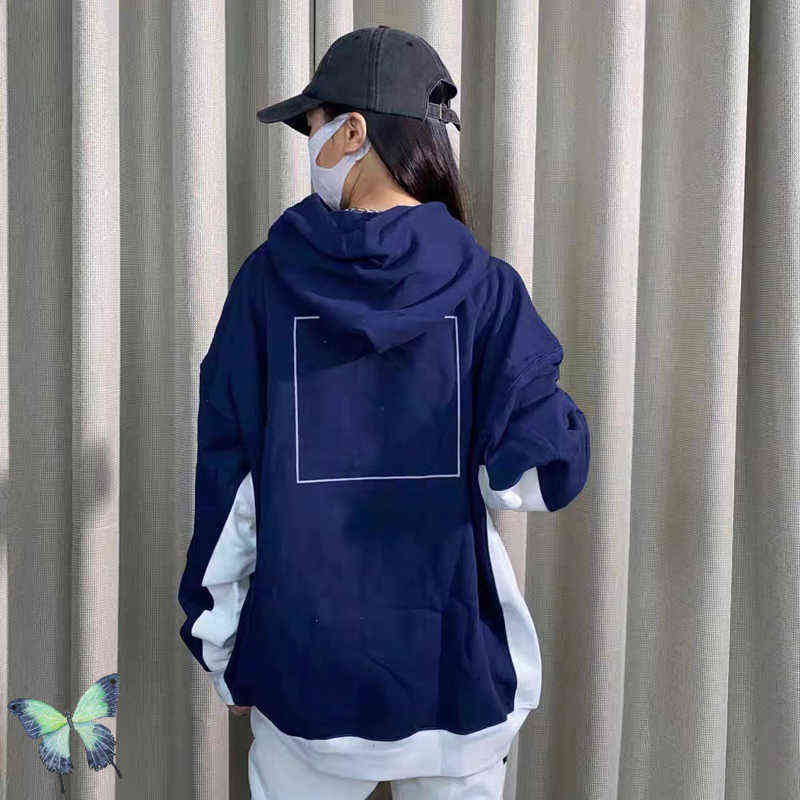 Men's Hoodies Sweatshirts Abstract Paint Face Print CE Stitching CAVEMPT Patchwork Cav Empt Hoodies Sweatshirts T220825