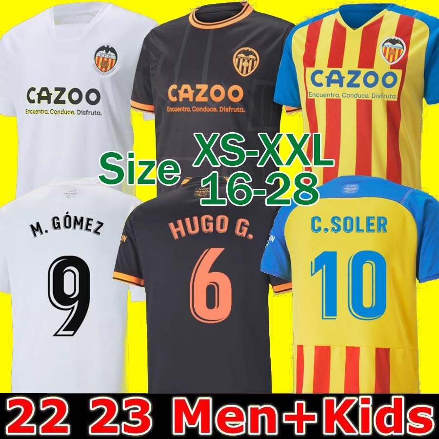22 23 valencia soccer jerseys RODRIGO Gaya M.Gomez men kids kit football shirts 2022 2023 Rivero C.SOLER GUEDES GAMEIRO camisetas de futbol