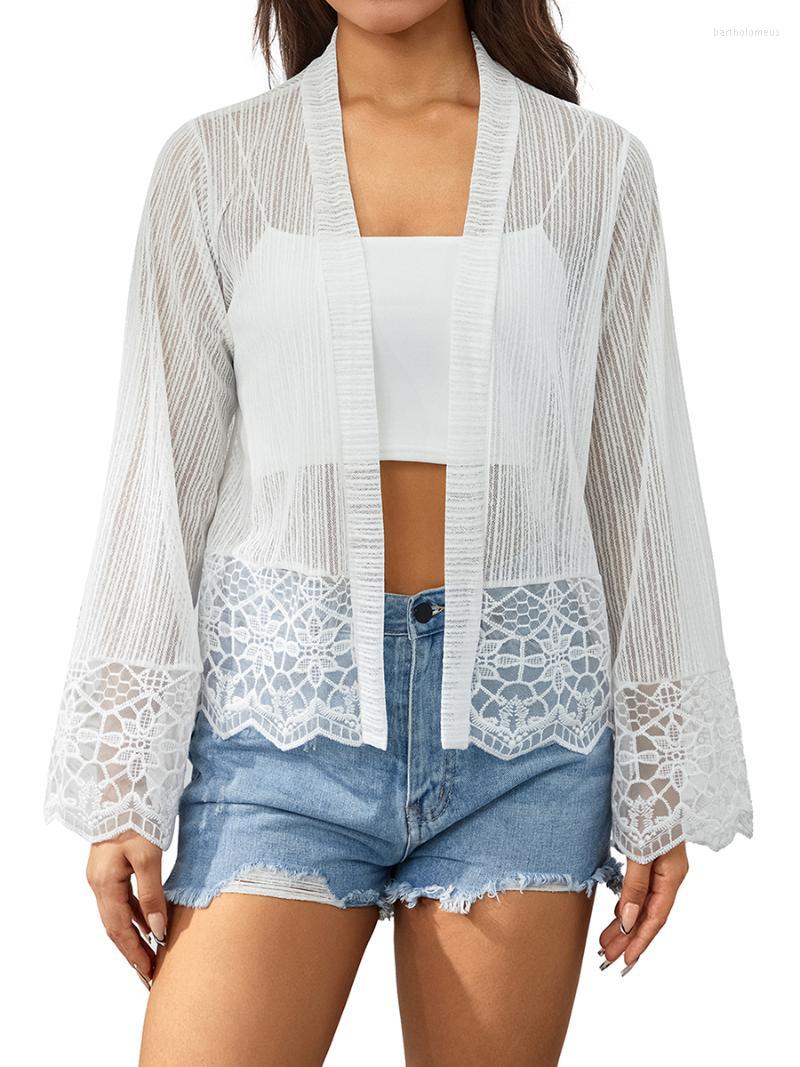 Women' Knits Women Summer Casual Lace Crochet Cardigan Short Sleeve Ruffle Solid Color Open Front Blouse Jacket, B-black
Women' Knits Women Summer Casual Lace Crochet Cardigan Short Sleeve Ruffle Solid Color Open Front Blouse Jacket, B-black