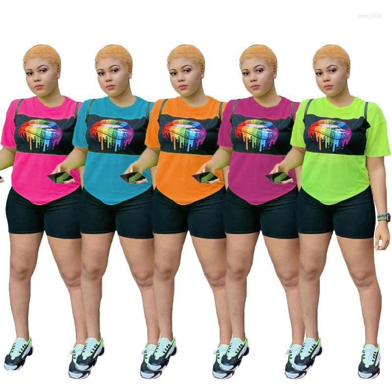 Women' Tracksuits M2141 Summer Clothes For Women Fashion Sexy Mesh Big Lips Offset Printing Casual Loose T-shirt Clothing 2 Pieces Set, Orange
Women' Tracksuits M2141 Summer Clothes For Women Fashion Sexy Mesh Big Lips Offset Printing Casual Loose T-shirt Clothing 2 Pieces Set, Orange