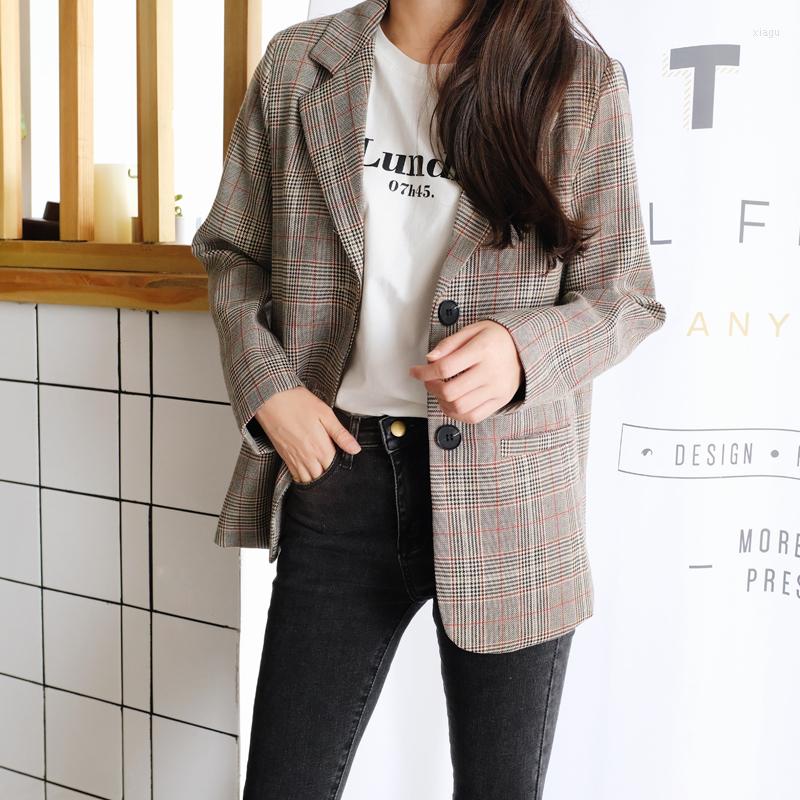 Women' Suits Vintage Women Plaid Suit Blazers And Jackets 2022 Spring Autumn Fashion Single-breasted Blazer Femenino Ladies Female, Khaki
Women' Suits Vintage Women Plaid Suit Blazers And Jackets 2022 Spring Autumn Fashion Single-breasted Blazer Femenino Ladies Female, Khaki