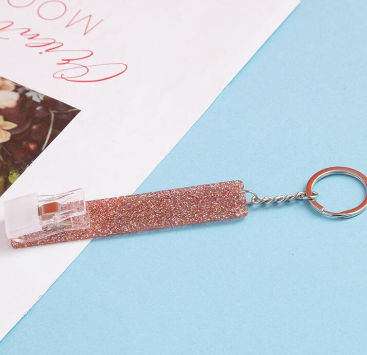 Puller Keychains Cute Debit Bank Cards Grabber for Long Nails ATM Key chain Key Ring Women with Plastic Clip
