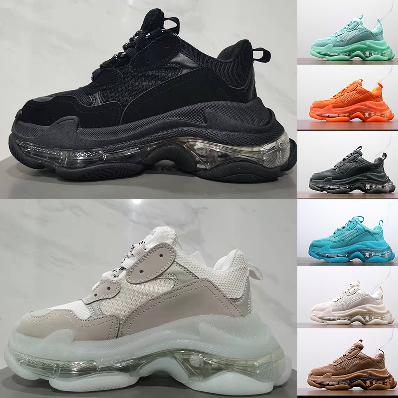 Triple S Dress Shoes Platform Designer Sneaker For Men Women Clear Soles Plate-forme Flat Heels Sneakers Black White Leather Casual Paris Trainers Size 36-45, 17
Triple S Dress Shoes Platform Designer Sneaker For Men Women Clear Soles Plate-forme Flat Heels Sneakers Black White Leather Casual Paris Trainers Size 36-45, 17