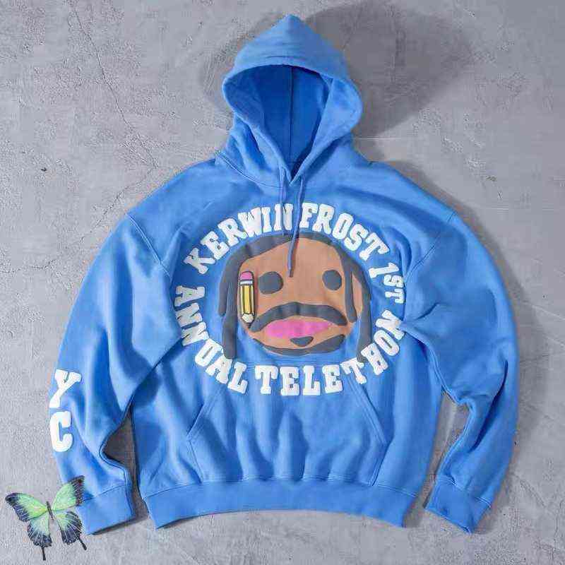 Men's Hoodies Sweatshirts Foam Cartoon Print CPFM Joint Charity for Kerwin Frost Telethon Hoodie Sweatshirts T220825