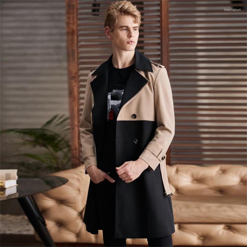 Men' Trench Coats Color Block Coat Men' Gabardina Hombre Windbreaker Large Size 2022 Autumn European Fashion Stitching Mid-length, Khaki
Men' Trench Coats Color Block Coat Men' Gabardina Hombre Windbreaker Large Size 2022 Autumn European Fashion Stitching Mid-length, Khaki