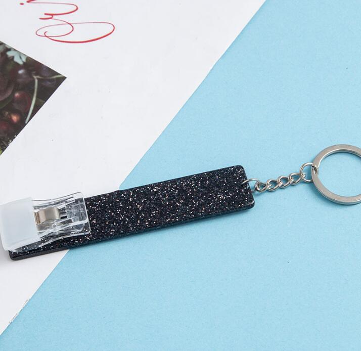 Puller Keychains Cute Debit Bank Cards Grabber for Long Nails ATM Key chain Key Ring Women with Plastic Clip