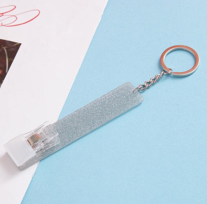 Puller Keychains Cute Debit Bank Cards Grabber for Long Nails ATM Key chain Key Ring Women with Plastic Clip