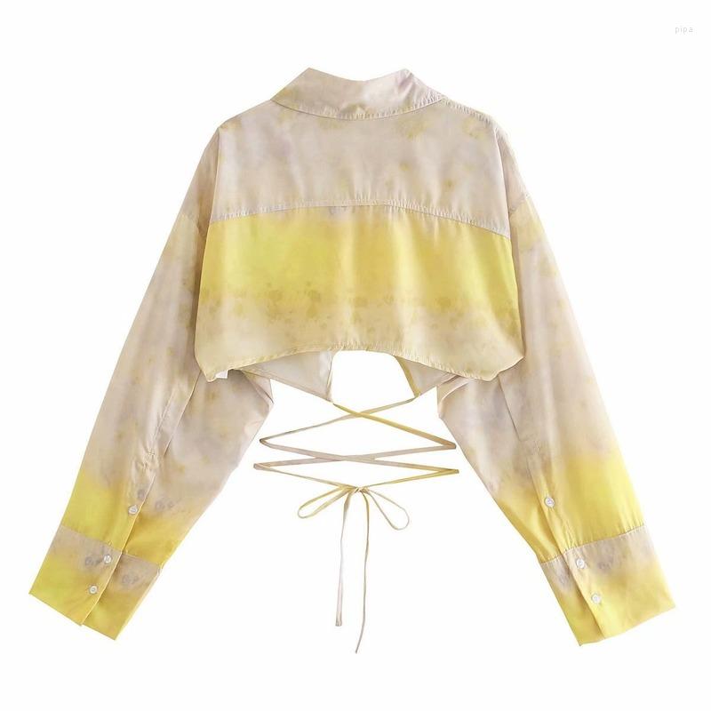 Women' Polos Tie-dye Gradient Color Printing Single-breasted Blouse Fashion Women' Slim-fit Lapel Waist Performance Sense Bandage, Yellow
Women' Polos Tie-dye Gradient Color Printing Single-breasted Blouse Fashion Women' Slim-fit Lapel Waist Performance Sense Bandage, Yellow