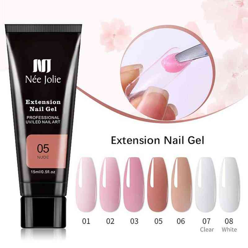 Nail Polish Solid Extension Glue Set Natural Resin Gel Brush File UV Lamp Crystal Model Cleaner Sealing Layer Manicure Kit T220826