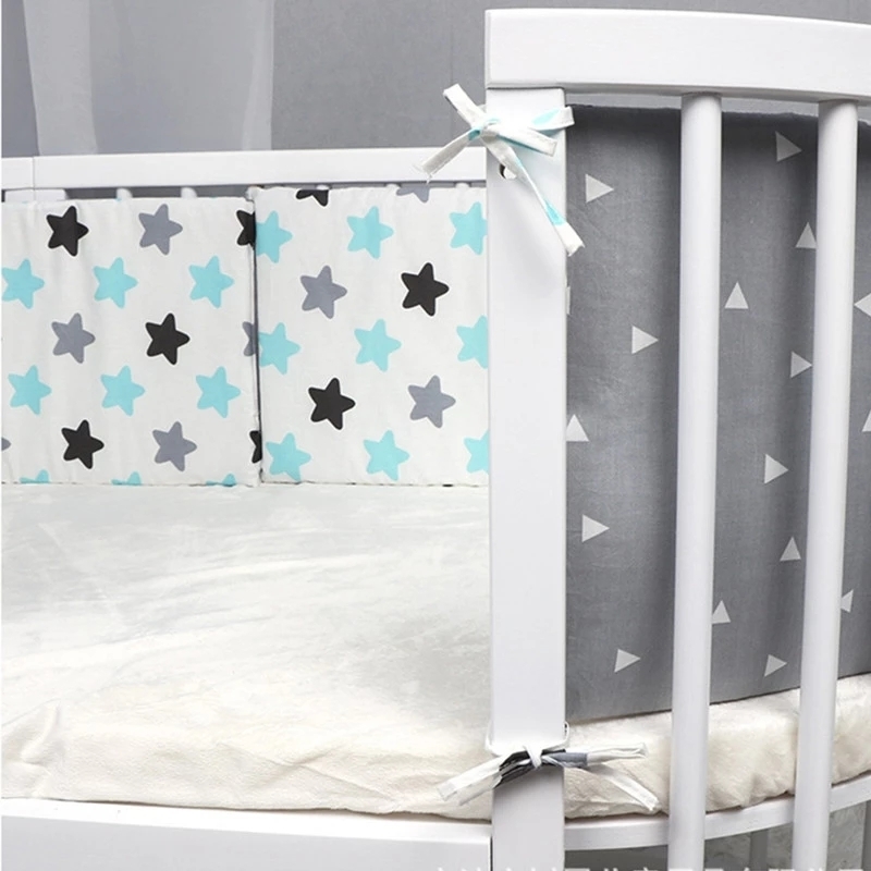 Bed Rails Baby Cot Bumper Head Protector Protection Printed Cotton s In The Cribs 200x30 cm 220826