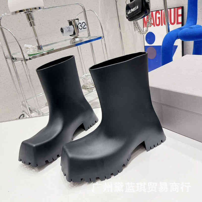 Shoes summer Dress Trooper rubber square head thick bottom one foot sleeve cold wind women's rain boots 43H5 TJF9, Graphite
Shoes summer Dress Trooper rubber square head thick bottom one foot sleeve cold wind women's rain boots 43H5 TJF9, Graphite