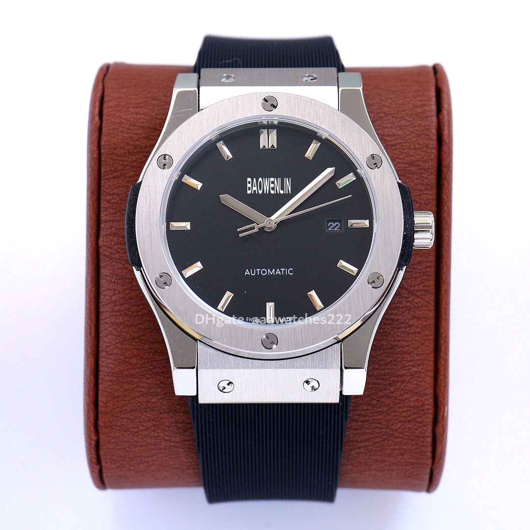 Luxury Mens Automatic Mechanical Watch Trendy Waterproof Luminous Fashion Business Montre de luxe 2813 Movement Auto Date rubber Bracelet Stainless steel Watches, Carton
Luxury Mens Automatic Mechanical Watch Trendy Waterproof Luminous Fashion Business Montre de luxe 2813 Movement Auto Date rubber Bracelet Stainless steel Watches, Carton