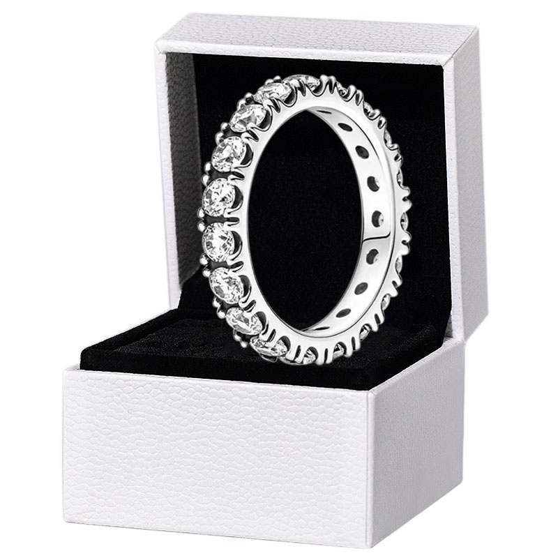 Sparkling Row Eternity Ring 925 Sterling Silver Women Mens Full CZ diamond Wedding Gift Jewelry for pandora Lover Band Rings with Original box Set
Sparkling Row Eternity Ring 925 Sterling Silver Women Mens Full CZ diamond Wedding Gift Jewelry for pandora Lover Band Rings with Original box Set