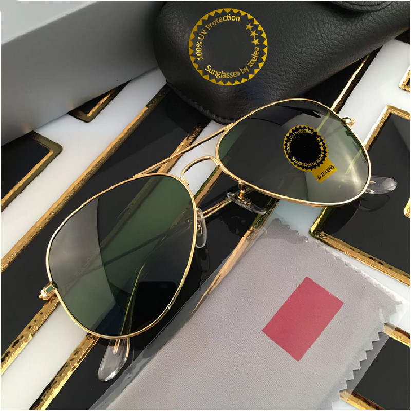1pcs designer brand classic pilot sunglasses fashion women sun glasses UV400 gold frame green mirror 58mm lens with box
1pcs designer brand classic pilot sunglasses fashion women sun glasses UV400 gold frame green mirror 58mm lens with box