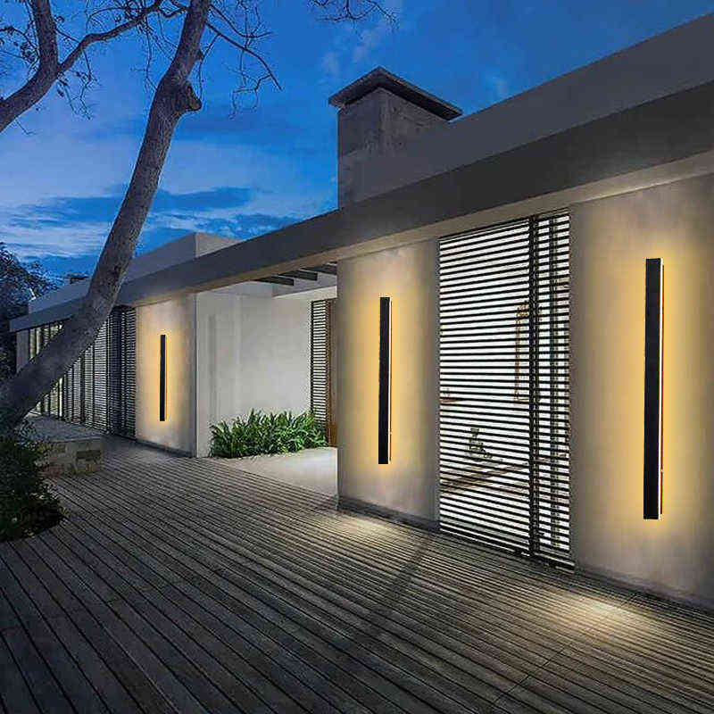 Outdoor Wall Lamps LED Light Waterproof IP65 Long Strip Modern Warm White Nautral Cold 220V 110V Garden T220827
Outdoor Wall Lamps LED Light Waterproof IP65 Long Strip Modern Warm White Nautral Cold 220V 110V Garden T220827