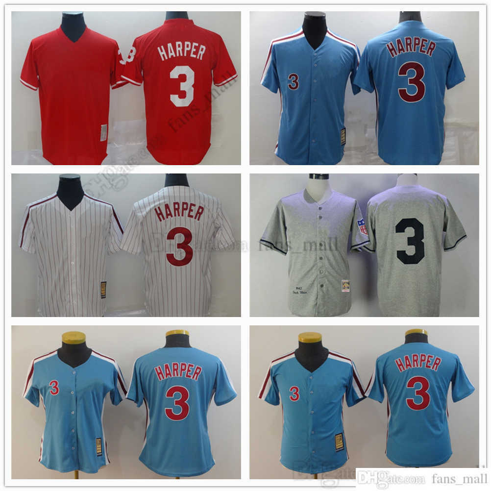 Man Mitchell and Ness Baseball Bryce 3 Harper Jersey Vintage Stitched Breathable Sport Sale High Quality Man Women Youth Red Blue White Retro Jerseys, As picture (with team name)
Man Mitchell and Ness Baseball Bryce 3 Harper Jersey Vintage Stitched Breathable Sport Sale High Quality Man Women Youth Red Blue White Retro Jerseys, As picture (with team name)