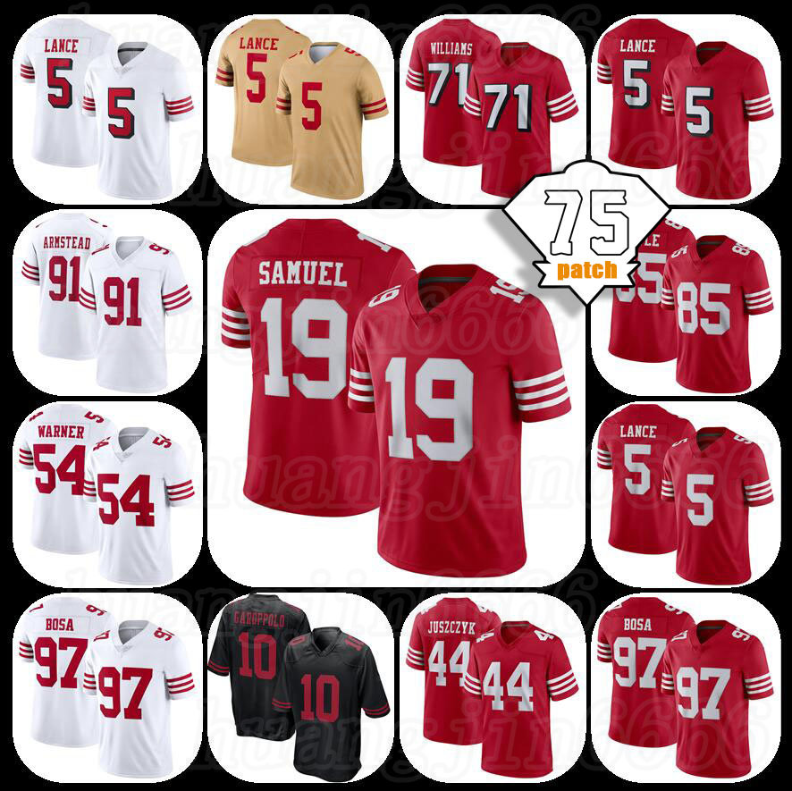 Football Jerseys 5 Trey Lance 19 Samuel 85 Kittle 97 Bosa 54 Warner 71 Williams 44 Juszczyk 91 Armstead 25 Mitchell 10 Jimmy 11 Aiyuk 3 McCloud III, Custom mens(49ren+patch)
Football Jerseys 5 Trey Lance 19 Samuel 85 Kittle 97 Bosa 54 Warner 71 Williams 44 Juszczyk 91 Armstead 25 Mitchell 10 Jimmy 11 Aiyuk 3 McCloud III, Custom mens(49ren+patch)