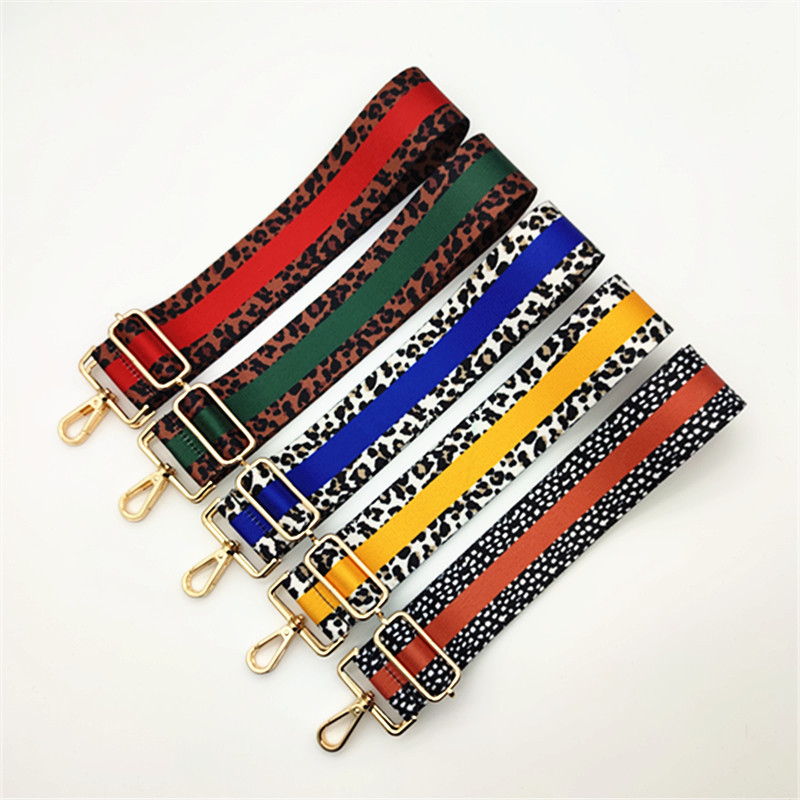 Bag Strap Part Accessories for Handbags Leather Belt Leopard Shoulder Replacement Purse Straps Bags