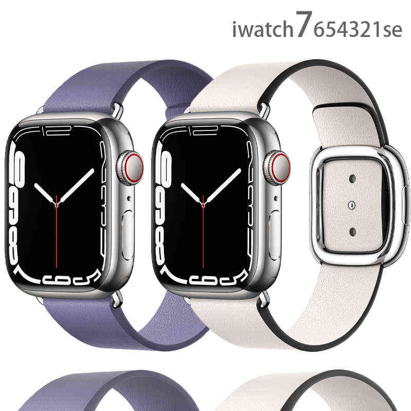 Watch Bands Leather strap for Apple band 45mm 41mm 44mm 40mm 42mm 38mm modern style buckle Leather Bracelet i series SE 6 7 band T220827
Watch Bands Leather strap for Apple band 45mm 41mm 44mm 40mm 42mm 38mm modern style buckle Leather Bracelet i series SE 6 7 band T220827