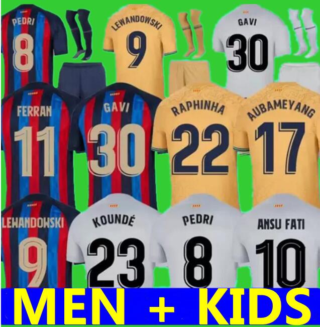 ANSU FATI PEDRI Camisetas de football soccer jersey 22 23 LEWANDOWSKI MEMPHIS GAVI ADAMA FERRAN RAPHINHA 2022 2023 barcelonas F. DE JONG DEST shirt men kids kit, Kids size 
ANSU FATI PEDRI Camisetas de football soccer jersey 22 23 LEWANDOWSKI MEMPHIS GAVI ADAMA FERRAN RAPHINHA 2022 2023 barcelonas F. DE JONG DEST shirt men kids kit, Kids size
