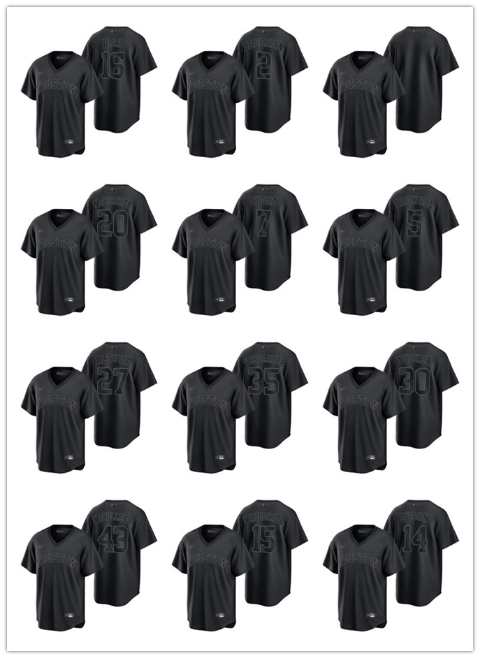 Baseball Jersey Houston''Astros''Men Jose Altuve Alex Bregman Yordan Alvarez Justin Verlander Fashion Replica Black Pitch Black
Baseball Jersey Houston''Astros''Men Jose Altuve Alex Bregman Yordan Alvarez Justin Verlander Fashion Replica Black Pitch Black
