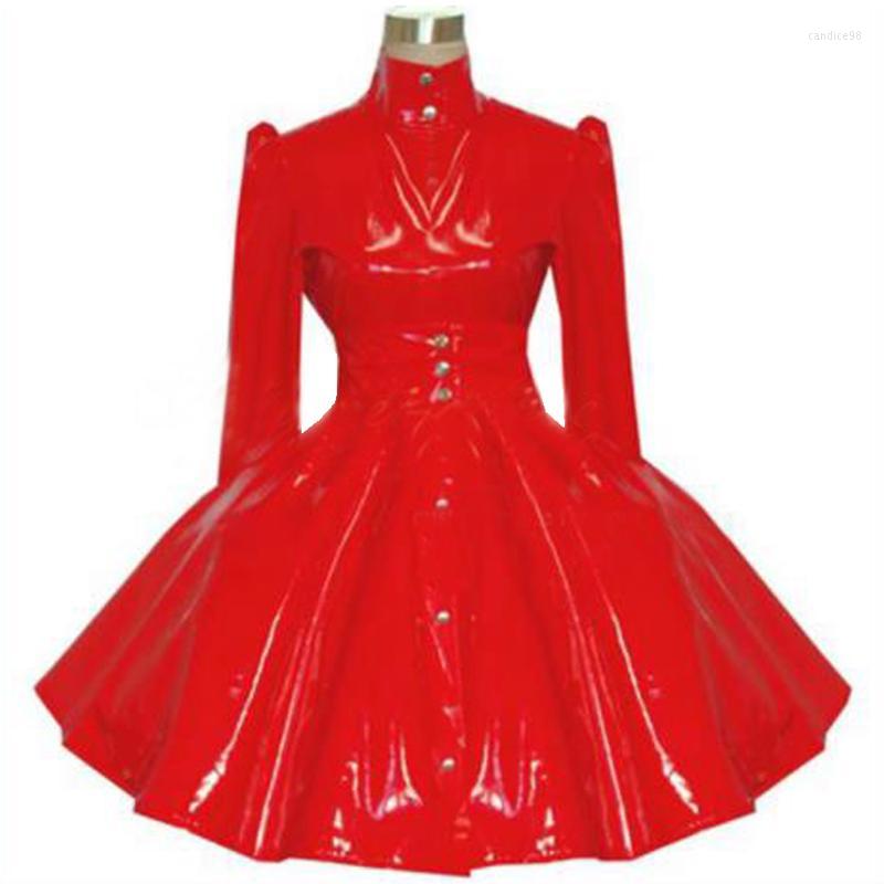 Casual Dresses Sexy Shiny PVC Turtleneck Lolita Dress Women Long Sleeve Button Bodycon Mini Gothic Clubwear Slim Patent Leather Costume, Beige
Casual Dresses Sexy Shiny PVC Turtleneck Lolita Dress Women Long Sleeve Button Bodycon Mini Gothic Clubwear Slim Patent Leather Costume, Beige