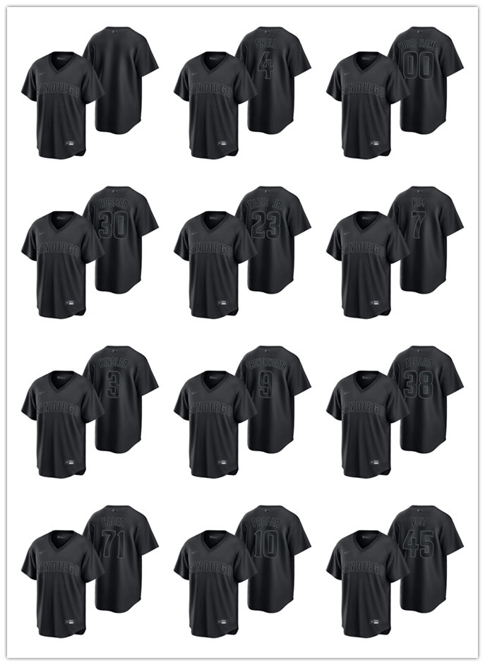 Baseball Jersey San Diego''Padres''Men Eric Hosmer Manny Machado Fernando Tatis Jr. Black Pitch Black Fashion Replica
Baseball Jersey San Diego''Padres''Men Eric Hosmer Manny Machado Fernando Tatis Jr. Black Pitch Black Fashion Replica