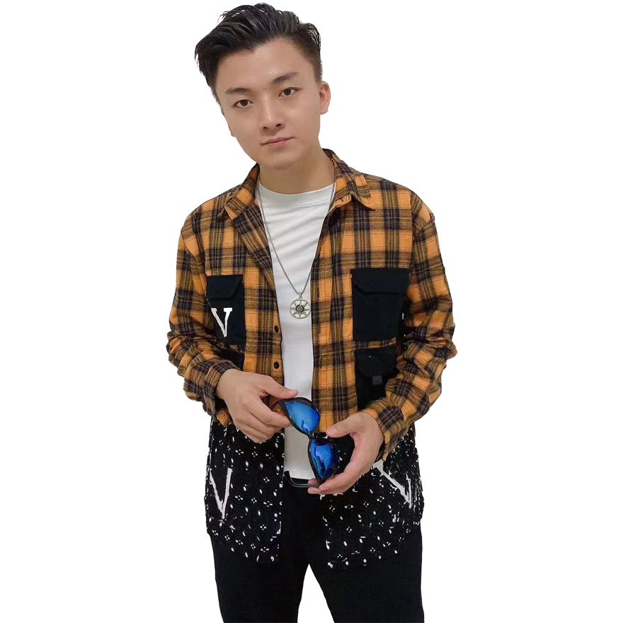 Men Designer Shirts Shoort Sleeve Casual Shirts Fashion Loose Polos Plaid shirt Style Breathable Tshirts Tees Clothing 5 Colors Size XL-3XL