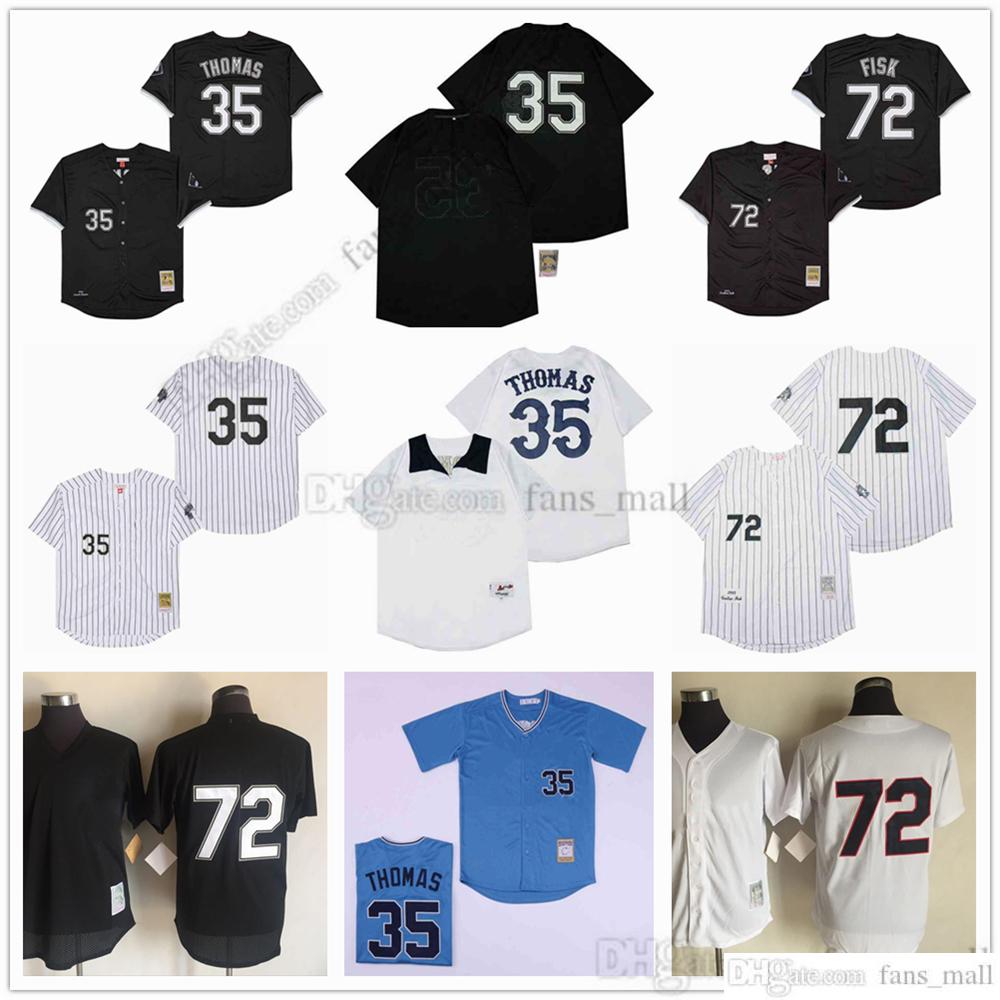 Man Mitchell and Ness Baseball Jersey Vintage 35 Frank Thomas Jersey 72 Carlton Fisk Stitched Breathable Sport Sale High Quality Retro Man White Black, As picture (with team name)
Man Mitchell and Ness Baseball Jersey Vintage 35 Frank Thomas Jersey 72 Carlton Fisk Stitched Breathable Sport Sale High Quality Retro Man White Black, As picture (with team name)
