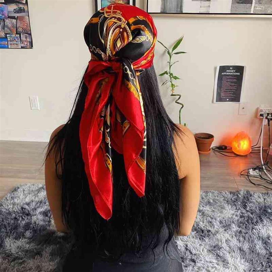 Luxury Brand Scarf Women Fashion Designer Beautiful Foulard Soft Satin Shawl Silk Kerchief 90 90cm Square Neck Headscarf Bandana Y22022291j
Luxury Brand Scarf Women Fashion Designer Beautiful Foulard Soft Satin Shawl Silk Kerchief 90 90cm Square Neck Headscarf Bandana Y22022291j