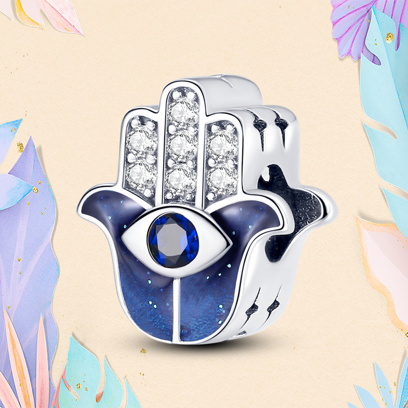 925 Silver bead fit Charms Charm Bracelet Devil Eyes Blue Charm Evil Eye Fatima Demon charmes ciondoli DIY Fine Beads Jewelry
