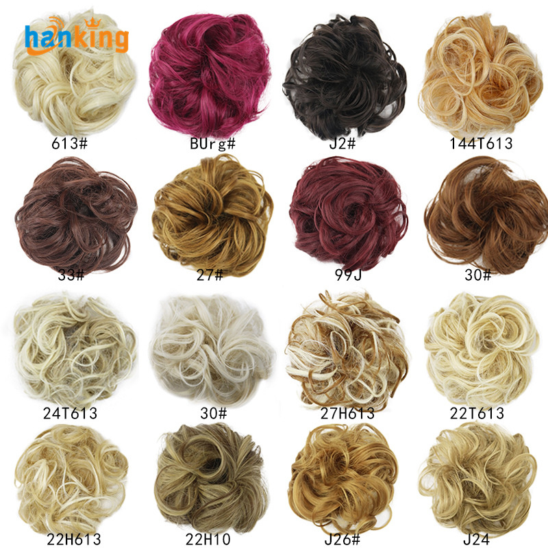 Messy Synthetic Hair Bun Shapers Scrunchie Donut Wavy Updo Elastic Scrunchie Bridal HairPiece Easy Updos For Women Kids H013