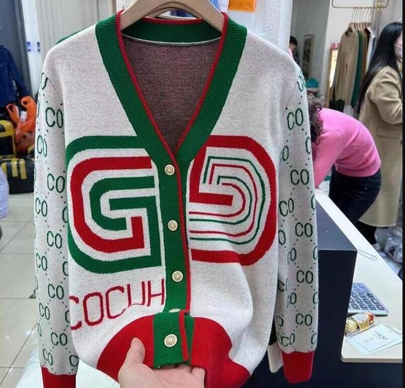 2022GG Women's Sweaters Designer Fashion V-neck knit women cardigan loose casual jacket women's clothing, 09
2022GG Women's Sweaters Designer Fashion V-neck knit women cardigan loose casual jacket women's clothing, 09