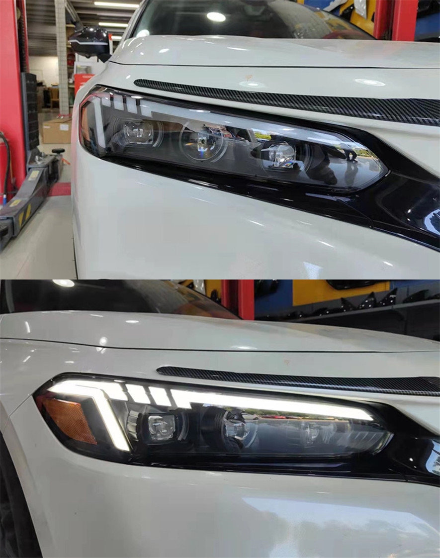 Car Headlights Upgrade For Honda Civic X G11 2022 LED Turn Signal Fog Headlights DRL High Beam Driving Lights
