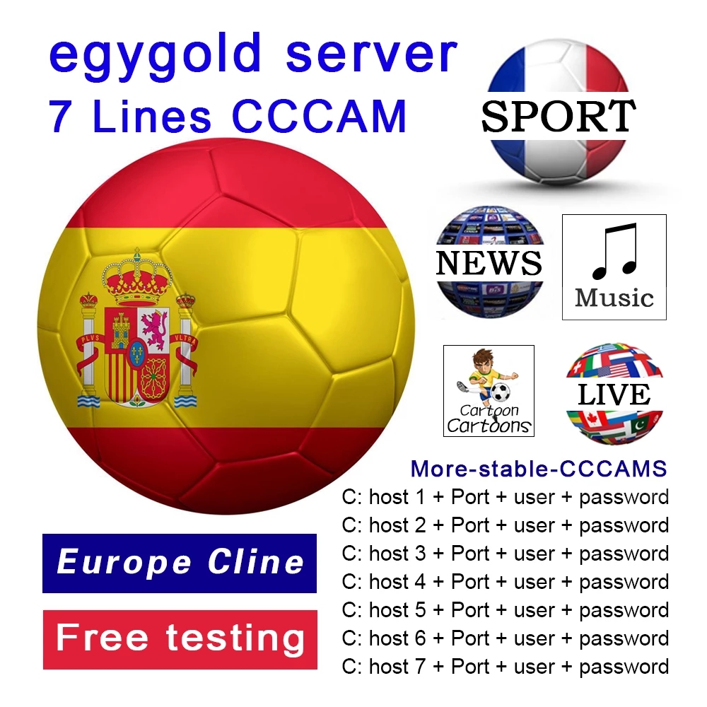 Set top box Stable CCCAM TV Receiver AV Cable line in europe cline 8 lines Freesat ccam cline for DVB-S2 Gtmedia v8 nona v9 prime V8X
Set top box Stable CCCAM TV Receiver AV Cable line in europe cline 8 lines Freesat ccam cline for DVB-S2 Gtmedia v8 nona v9 prime V8X