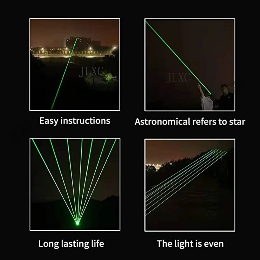 Green Pointers 303 USB Charging Built-in Battery Laser Torch Bluish Purple High Powerful Red Dot Single Point Starry Burning Match Creative Things Gad