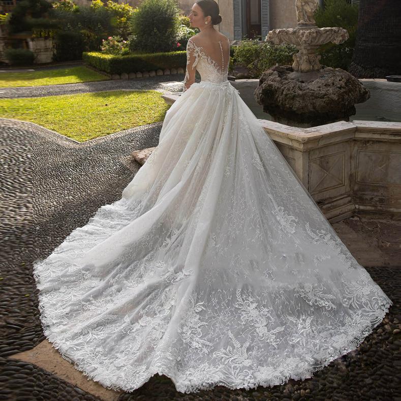 Mermaid Wedding Dress With Detachable Skirt Arabic Trumpet Bridal Gowns Bohemian Robe De 403