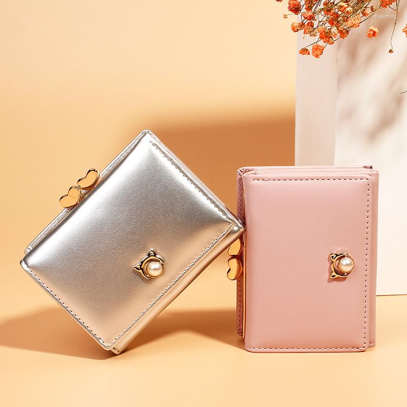 Wallets Women Short Wallet Ladies Luxury Folding Leather Purse Female Pearl Small Holder Coin Christms Gift, Black
Wallets Women Short Wallet Ladies Luxury Folding Leather Purse Female Pearl Small Holder Coin Christms Gift, Black