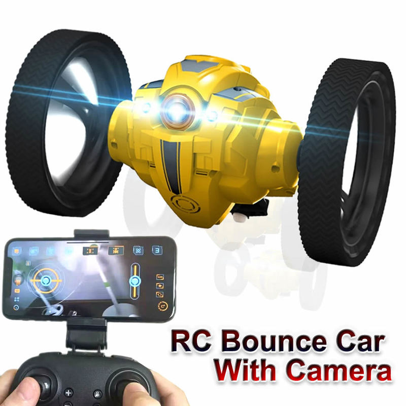 Electric RC Car RC with camera HD 2 0mp WIFI Bounce PEG SJ88 4CH 2 4GHz Jumping Sumo Flexible Wheels Remote Control FSWB 220829