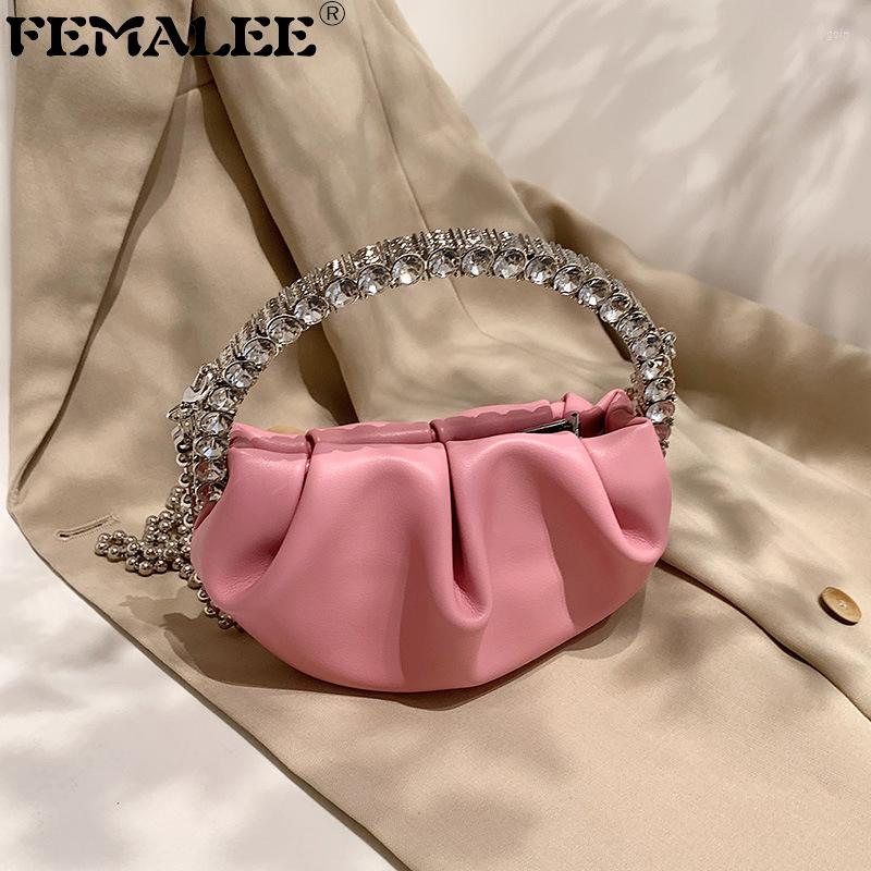 Shoulder Bags Women INS Diamond Circular Evening Party Bag Wrinkled PU Round Handle Rhinestone Dinner Clutch Purse Ladies Half Moon Handbags, Black
Shoulder Bags Women INS Diamond Circular Evening Party Bag Wrinkled PU Round Handle Rhinestone Dinner Clutch Purse Ladies Half Moon Handbags, Black