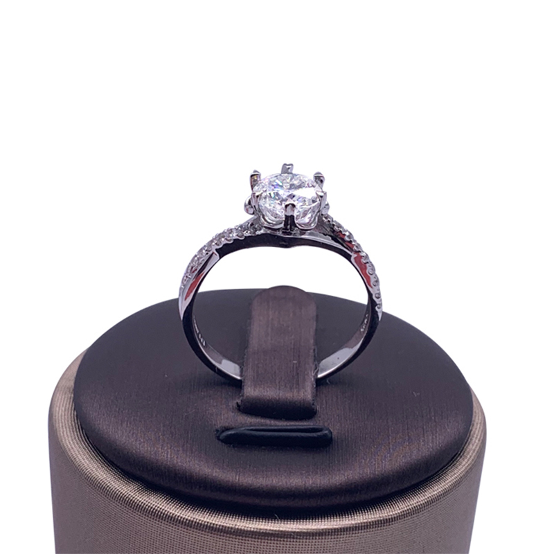 Wedding Rings Pure 18K White Gold Ring 1ct 2ct 3ct romantic Trendy Diamond ring Flower shape jewelry Anniversary Ring For Women 220829