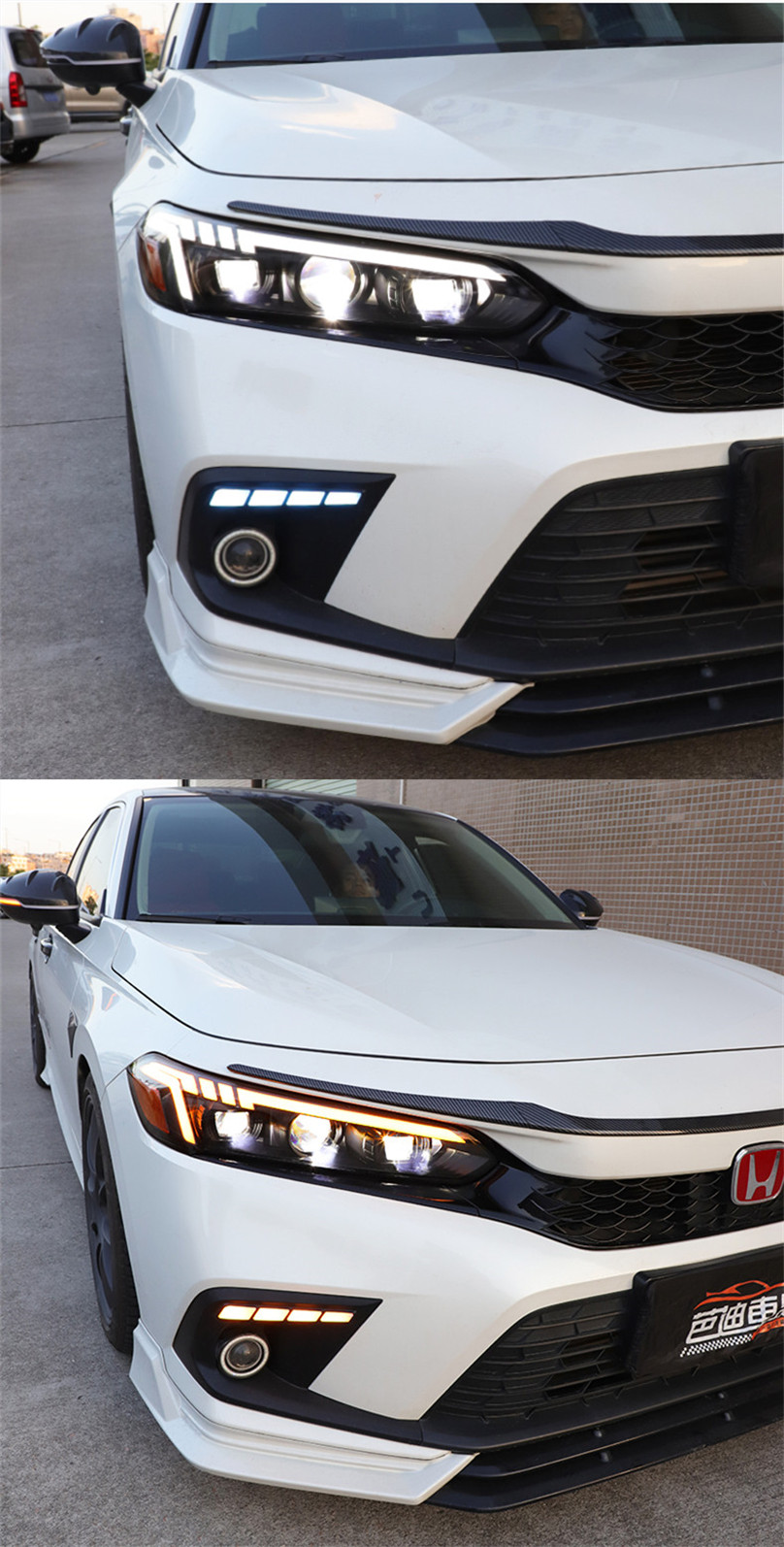 Car Headlights Upgrade For Honda Civic X G11 2022 LED Turn Signal Fog Headlights DRL High Beam Driving Lights