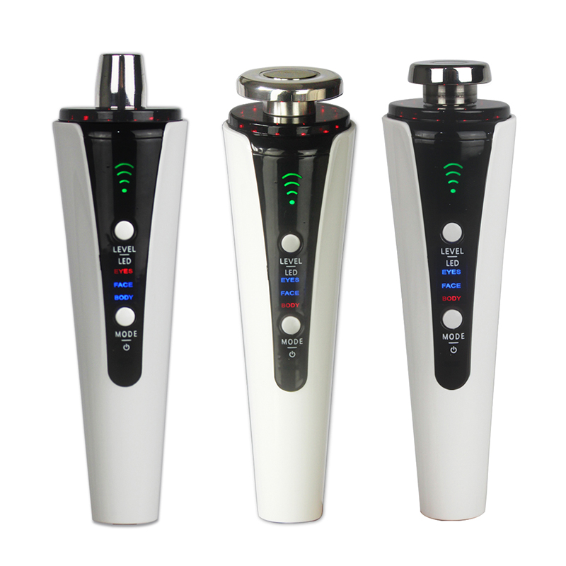 Portable 3 in 1 RF Skin Tightening Machine Radio Frequency Eye Neck Wrinkle Removal Mini RF Equipment Home Use Face Lifting Anti Aging Facial Massage 