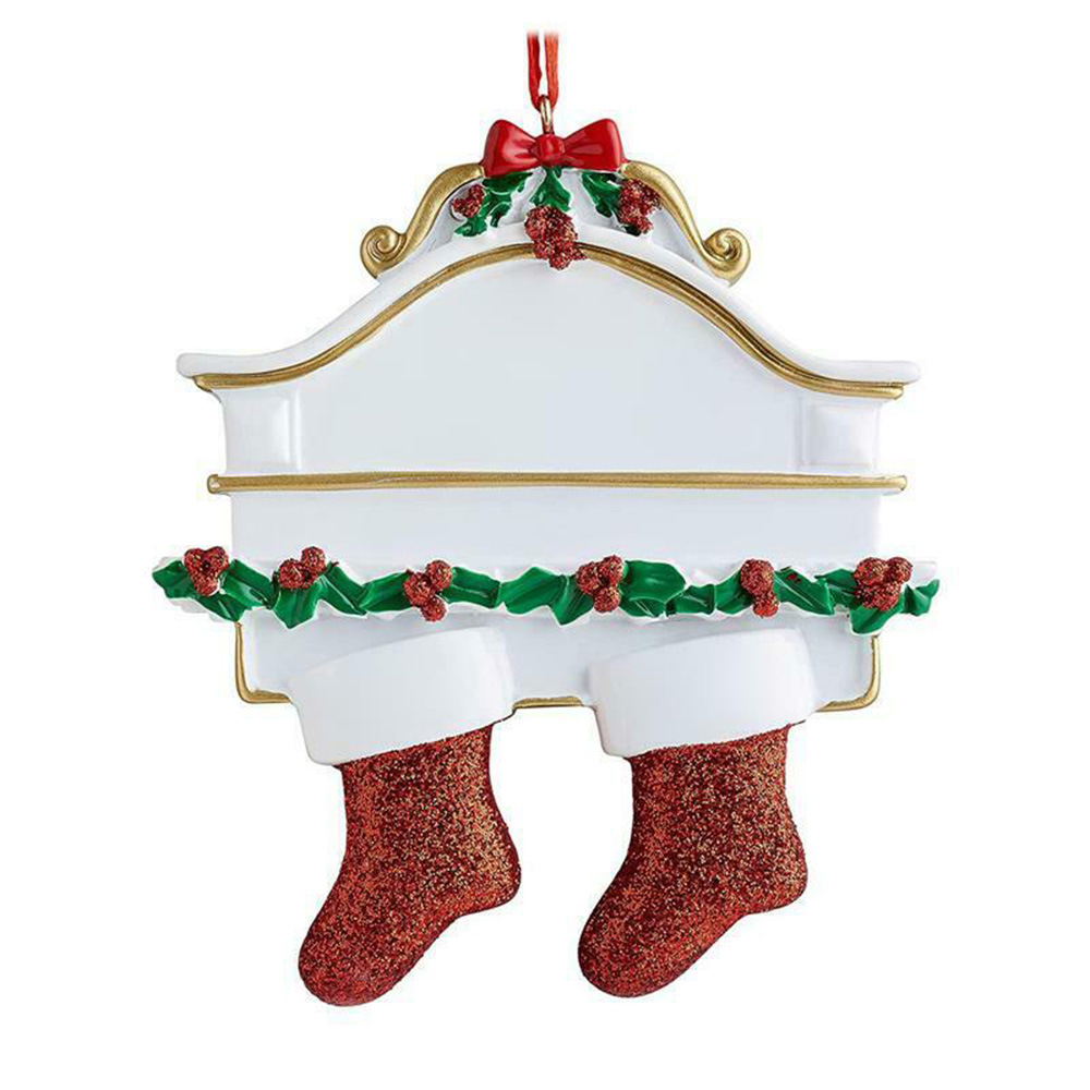 Resin Personalized Socks Christmas Decorations Family Of 2 3 4 5 6 7 8 Christmas Tree Ornament Pendants
